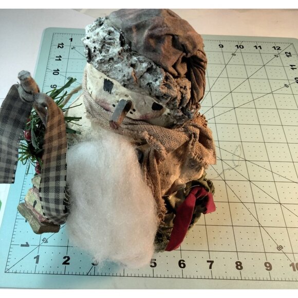 Woblers Woods Folk Art Snowman Decoration Vintage Rustic Cottage Cabin Art - Picture 2 of 12